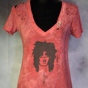 Nikki Sixx Motley Crue Handmade Distressed Shirt